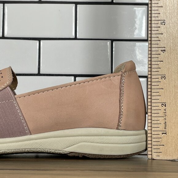 Earth Origins Elin Womens Size 8 Wide Shoes Dusty Pink Leather Casual Slip On - Picture 10 of 13